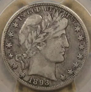 1893-O �����X �n�[�t�_���[ 50c PCGS �F�� VF25