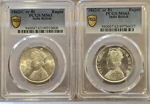 1862 C �܂��� B �p���C���h �V���o�[ ���s�[ �N�C�[�� �r�N�g���A PCGS MS63 ���b�g 2