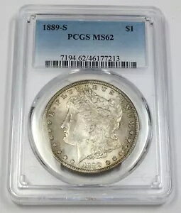 1889 S PCGS MS62 |K h - 1 čh RC #41473A