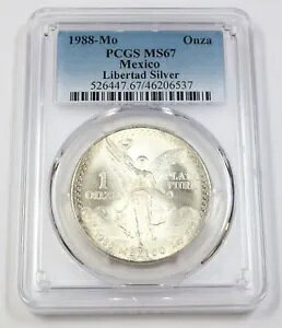 1988 Mo PCGS MS67 |���L�V�R - �g�[���h 1 �I���X �V���o�[ ���x���^ - Un Onza �R�C�� #42481A