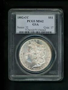 1882-CC US K Vo[ _[ $1.00 $1 PCGS MS 62 GSA UNC tXg T[tFX ΐ