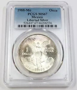 1988 Mo PCGS MS67 |���L�V�R - �g�[���h 1 �I���X �V���o�[ ���x���^ - Un Onza �R�C�� #42482A