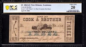 1862 N $3 NbN & uU[ j[I[Y CWAi p~ꂽXNvgm[g PCGS VF 20