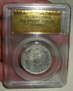S.S. Zg AJ gW[ Vo[ RC 1855 PCGS F 50 CENTAVOS vafo