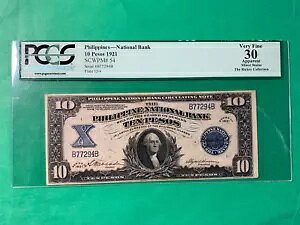 1921 N tBss 10 y\ Vg VIG B77294B PCGS VF 30 P-54