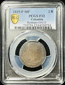 RrA 1819 2 Reales PAMF PCGS F12 A RC tFih 7  Xg| 114.11