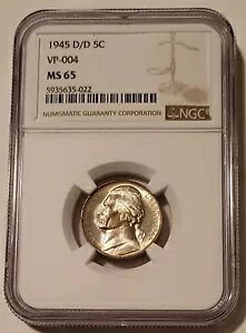 1945 D/D �W�F�t�@�[�\�� �V���o�[ �j�b�P�� VP-004 MS65 NGC
