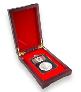 2024 メキシコ 1 オンス シルバー リベルタ NGC MS69 ER ブラック コア フラグ ラベル 木箱付き