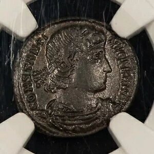 Ñネ[}鍑 RX^eBmX 1  AE Nummus AD 307-337 - NGC CH XF - AN0108