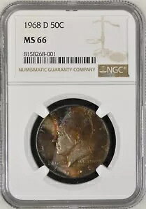 1968-D 50C �P�l�f�B �n�[�t�_���[ NGC MS66 8158268-001