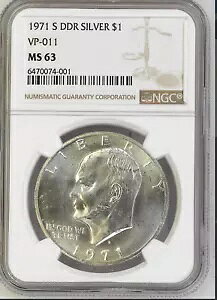 1971-S �_�u�� �_�C ���o�[�X�AVP-011 �V���o�[ �A�C�[���n���[ �h�� NGC MS63 074001