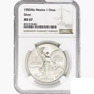 1983Mo 1oz.�V���o�[ ���L�V�J�[�m�X �I���U �R�C�� NGC MS67