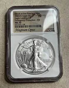 2021?S $1 NGC �w�����f�B�b�N �V���o�[ �C�[�O�� �^�C�v II �ً}���Y MS70