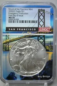 2020 ċً}Y Vo[ C[O NGC MS70 FDOI xC ubW RA