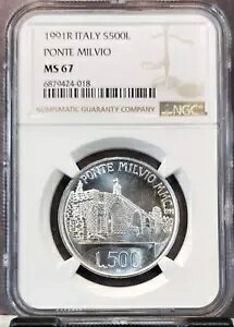 1991 C^A Vo[ 500  |e ~BI NGC MS 67 iCXWF BU