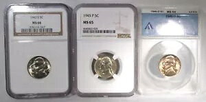 1943-S 1945 EH[ jbP & 1946-D WFt@[\ jbP NGC 66,65 ANACS 64 5 1/2 Xebv