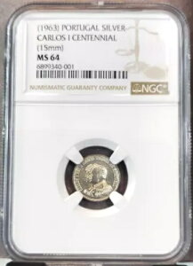 1963 �|���g�K�� �V���o�[ 15MM �J�����X 1 �� 100 ���N NGC MS 64 ���Ɋ󏭂ȃg�b�v �|�b�v 1