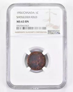 MS63 BN 1954 Ji_ 1 Zg - V_[tH[h NGC- INSANE g[ *8874