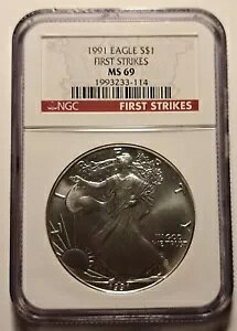 1991 AJ Vo[ C[O $1 NGC MS69 t@[Xg XgCN A h 1 IX̒n