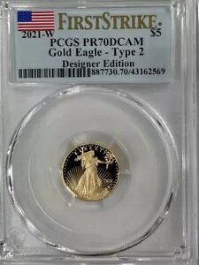 2021-W fUCi[ GfBV ^Cv 2 $5 S[h C[O v[t 1/10 IX PCGS PR70DCAM T-2