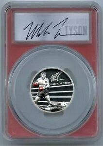 2023 マイク タイソン 2 オンス 999 シルバー PCGS PR70 $10 クック諸島 コイン サイン JP862