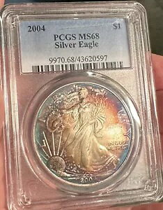2004 $1 �g�[�� �V���o�[ �C�[�O�� PCGS MS68 1 �h�� �g�i�[ �����X�^�[ �g�[��