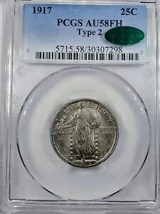 1917 ^Cv 2 25c PCGS & CAC AU58 FH twbh X^fBO oeB NH[^[