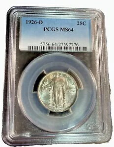 1926-D X^fBO oeB 25c Vo[ NH[^[ PCGS MS 64 ̂