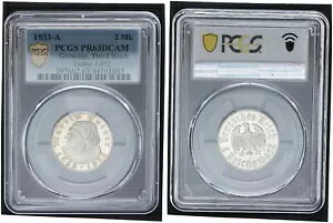 2 }[N 1933 A - }eBE[T[ J.352 - PCGS F PCGS PR63DCAM 78994-