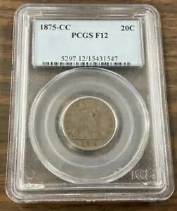 1875-CC 20c 20 Zg Vo[ s[X PCGS F12 ʍd
