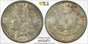 1899-O マイクロ "O" マイクロ O モーガン シルバー ドル 1 ドル PCGS ほぼ未流通 AU 55