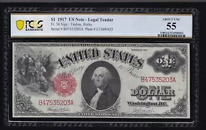 US $1 1917 �@����D�e�B�[�q�[/�o�[�N FR 36 PCGS 55 Ch AU (203)