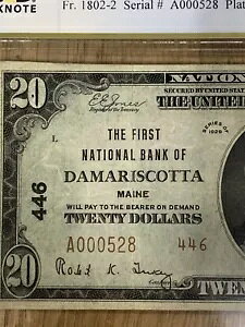 1929 $20 �i�V���i�� �_�}���X�R�b�^�A���C���B PCGS VF25 �`���[�^�[ #446 ME 949376-1