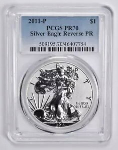 PR70 REV 2011-P �A�����J�� �V���o�[ �C�[�O�� ���o�[�X �v���[�t PCGS �u���[ ���x��