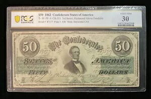 $50 1862 ��R T-50 PF-4 CR-351 PCGS �x���[�t�@�C�� 30