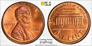 1988-WIDE AM �����J�[�� �y�j�[ MS 65 RB �S�[���h �V�[���h PCGS ***��������***