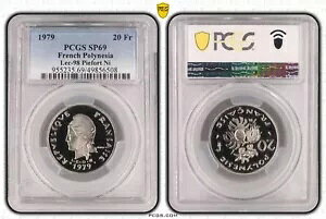 �t�����X�̃|���l�V�A Ni �s�G�t�H�[�� 20 �t���� �v���[�t �R�C�� 1979 �N P22 PCGS SP69 �g�b�v ??