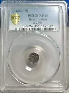 1604 �C���O�����h �W�F�[���Y 1 �� PCGS XF 45 �V���o�[ �n�[�t�y�j�[ �n�[�t�y�j�[ 1/2 d S 2663 �R�C��