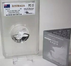 PCGS PR70 DCAM 2015 P $8 5 �I���X �v���[�t �V���o�[ �I�[�X�g�����A �E�F�b�W�I�I���V [013GRA]