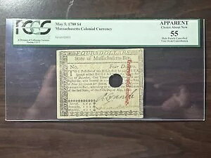 1780 N 5  5  $4 }T`[ZbcAn PCGS Choice New 55 # 20851