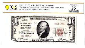 $10 1929 T1 National RED WING �~�l�\�^ �~�l�\�^ ???? �󏭁I ???? PCGS 25 �ƂĂ��ǂ��ł�!
