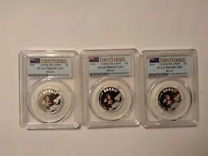 2016 $1 �N�b�N���� Brexit PCGS PR69DCAM �t�@�[�X�g �X�g���C�N �V���o�[ �R�C�� * 3 �R�C��