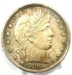 1906 �o�[�o�[ �n�[�t�_���[ 50C - PCGS �����ʏڍ� (MS UNC) - ���A�R�C��!