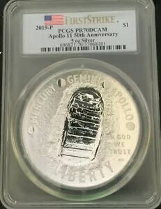 2019 P 5 �I���X �A�|�� 11 �� 50th Ann.�v���[�t �V���o�[ �_���[ PCGS PF70DCAM FIRSTSTRIKE