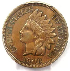 1908 �C���f�B�A�� �Z���g �y�j�[ MPD FS-302 S-9 - PCGS XF45 - �󏭕i�� - 525 �h���̉��l!