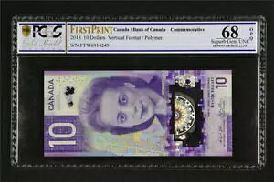 2018 �J�i�_��s 10 �h�� ���B�I�� �f�Y�����h���� PCGS 68 OPQ �f���炵����� UNC