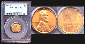 1945-D 1C PCGS MS66RD-�s���A ���b�h-�~���g Lsuter- �����J�[�� SMALL CENT ++