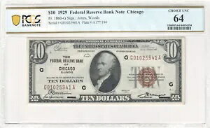 1929 N $10 AMsVJS FR #1860-G - MS-64 PCGS F