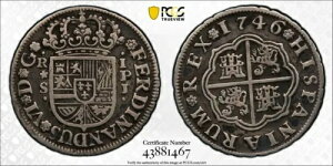 1746 �Z�S�r�A PJ �X�y�C�� 1 ���A�� �L�����R 233 PCGS XF40 �|�b�v �g�b�v 1/0 �L�[ �f�[�g 2285