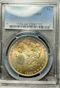 1884 O �����K�� �h�� PCGS MS64 �S�[�W���X�ȃg�[���B�����X�^�[�J���[�̒��F�I